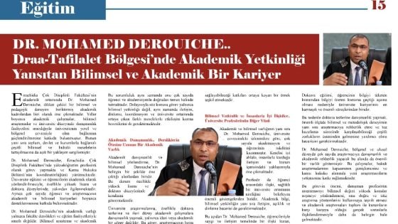 جريدة تركية دولية تنجز ربورتاجا مفصلا عن تجربة الدكتور محمد الدرويش.. مسار أكاديمي يلفت الأنظار خارج المغرب